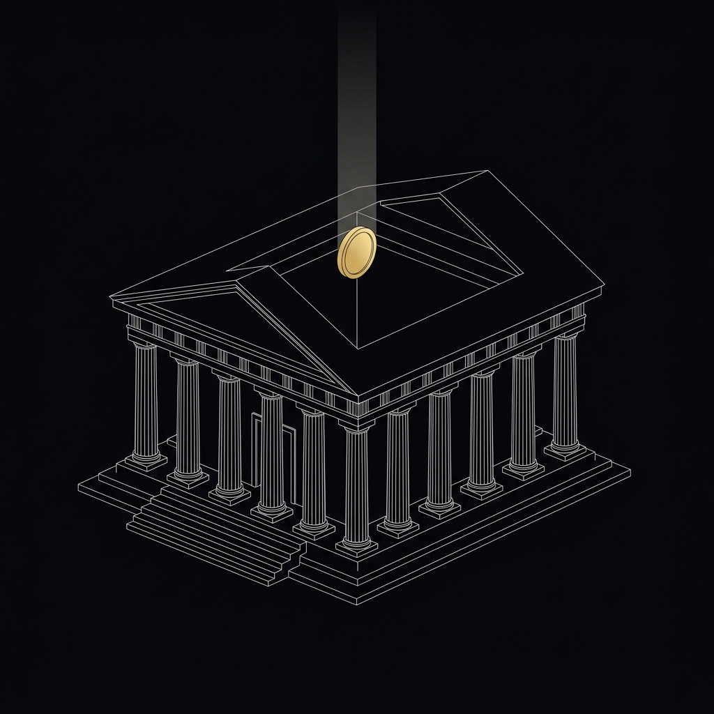 Secure vault integration render — stablecoin payments rail and treasury settlement infrastructure